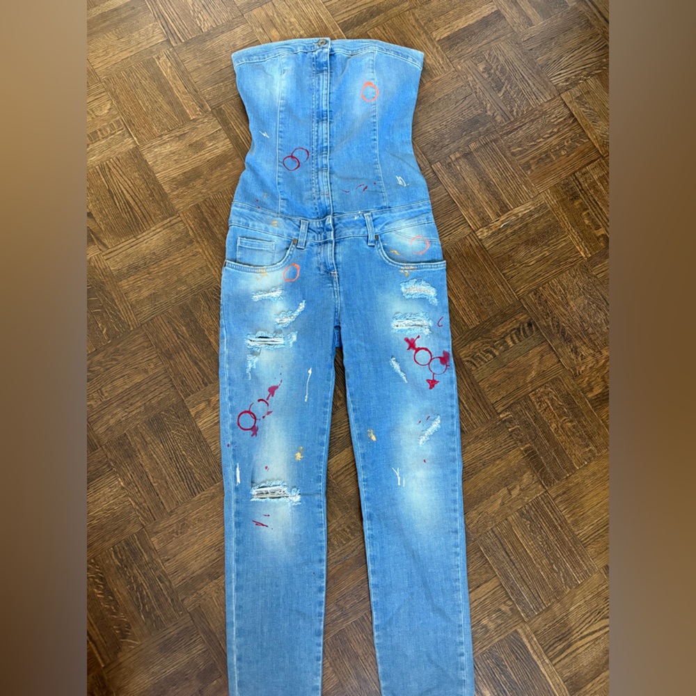 One of a kind Italian Jean Jumpsuit